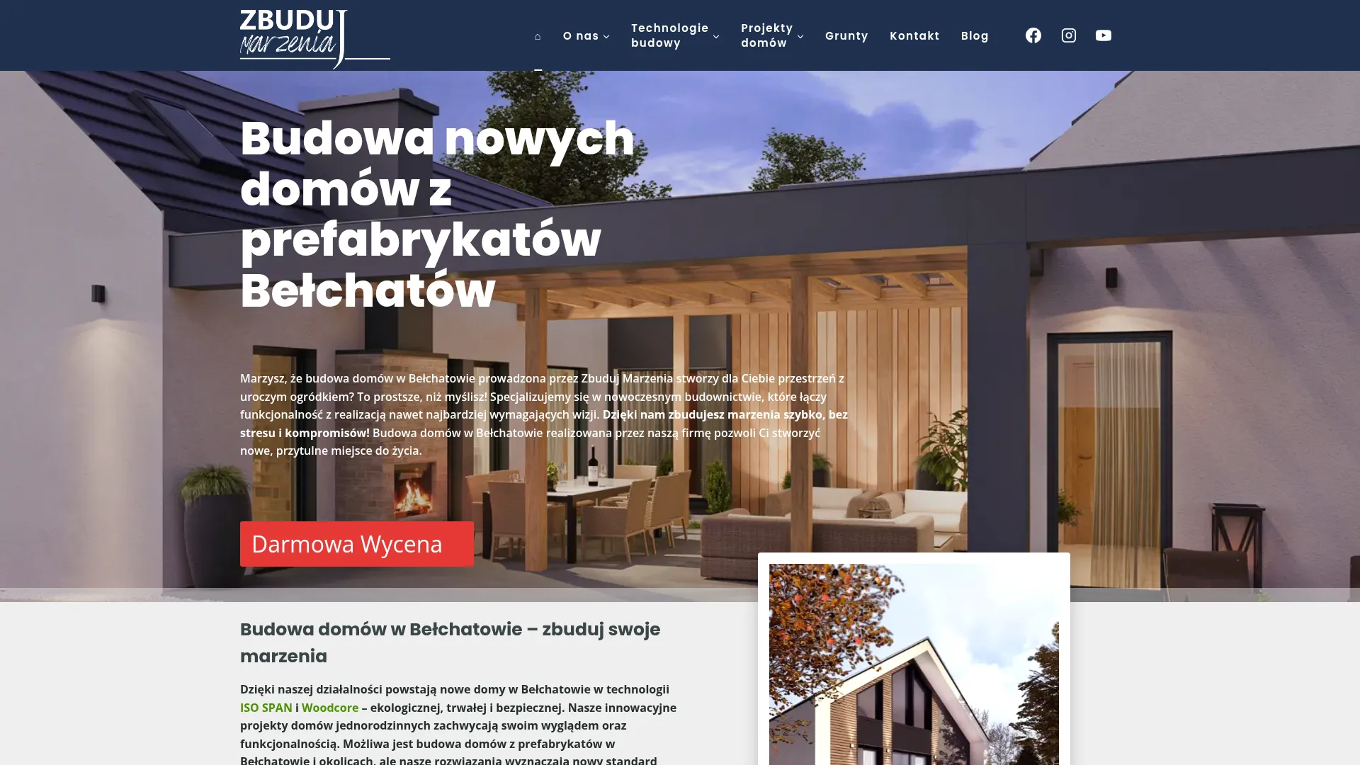 Zrzut ekranu strony Zbuduj Marzenia
