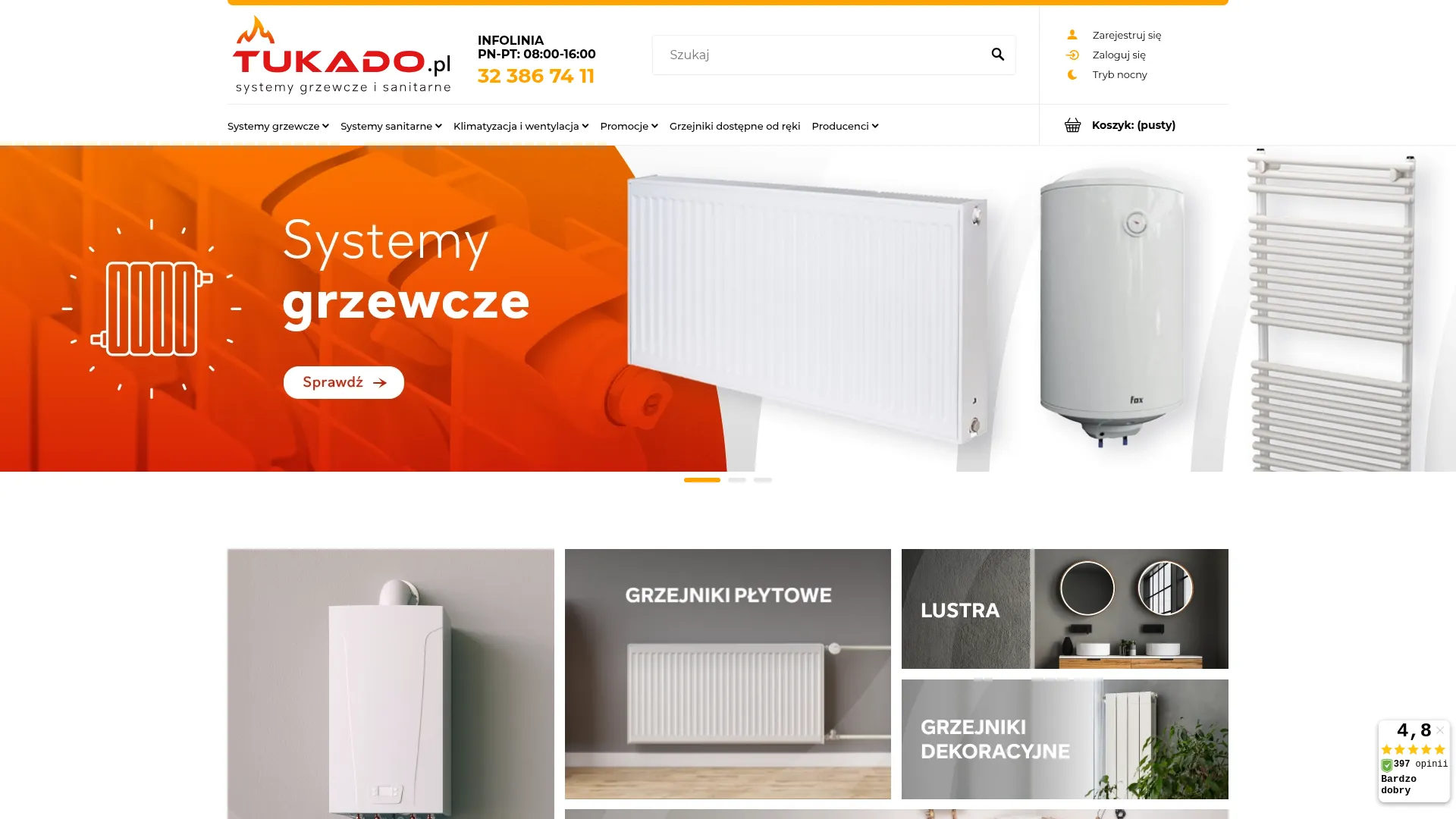 Zrzut ekranu strony FHU TUKADO Krzysztof Osiński
