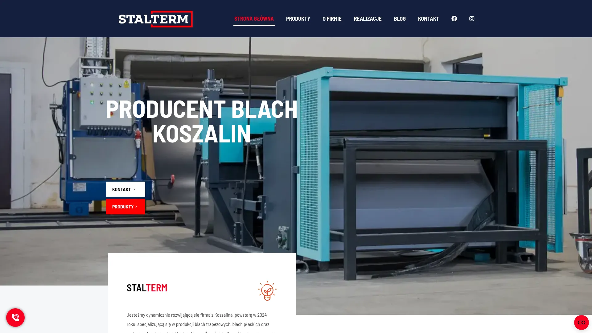 Zrzut ekranu strony STALTERM Sp. z o.o.