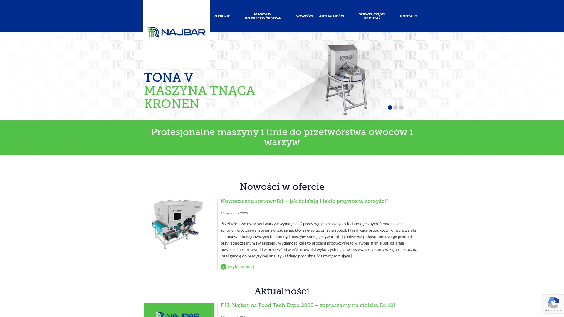 Zrzut ekranu strony F.H. Najbar