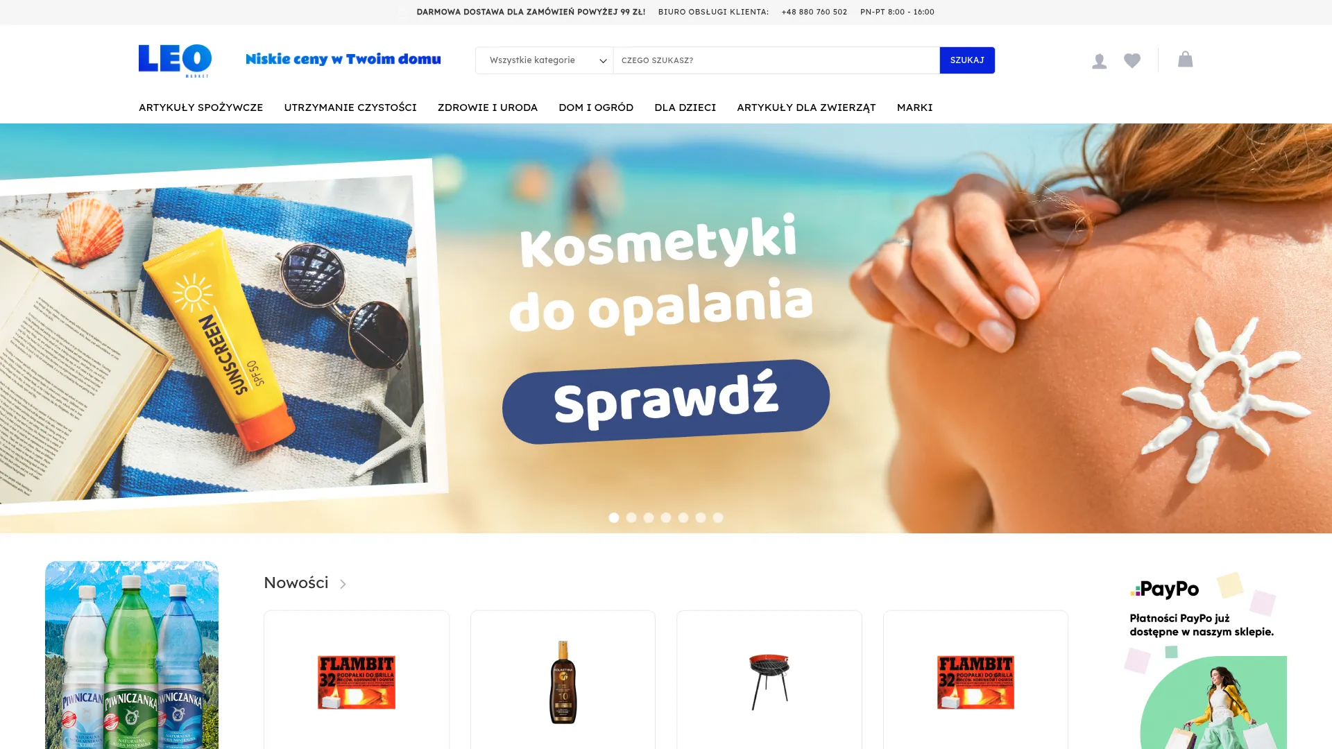 Zrzut ekranu strony Market Leo