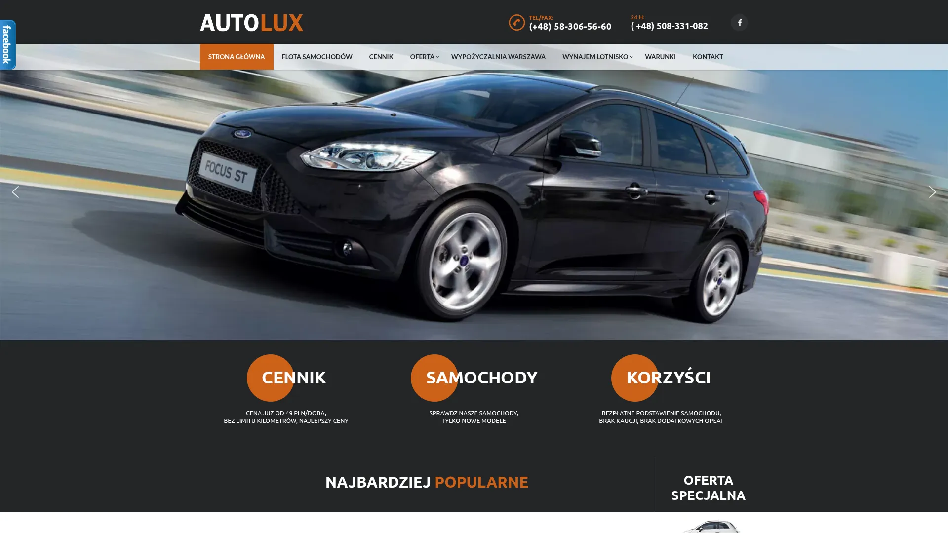 Zrzut ekranu strony FHU Lux Service Angelika Balkiewicz
