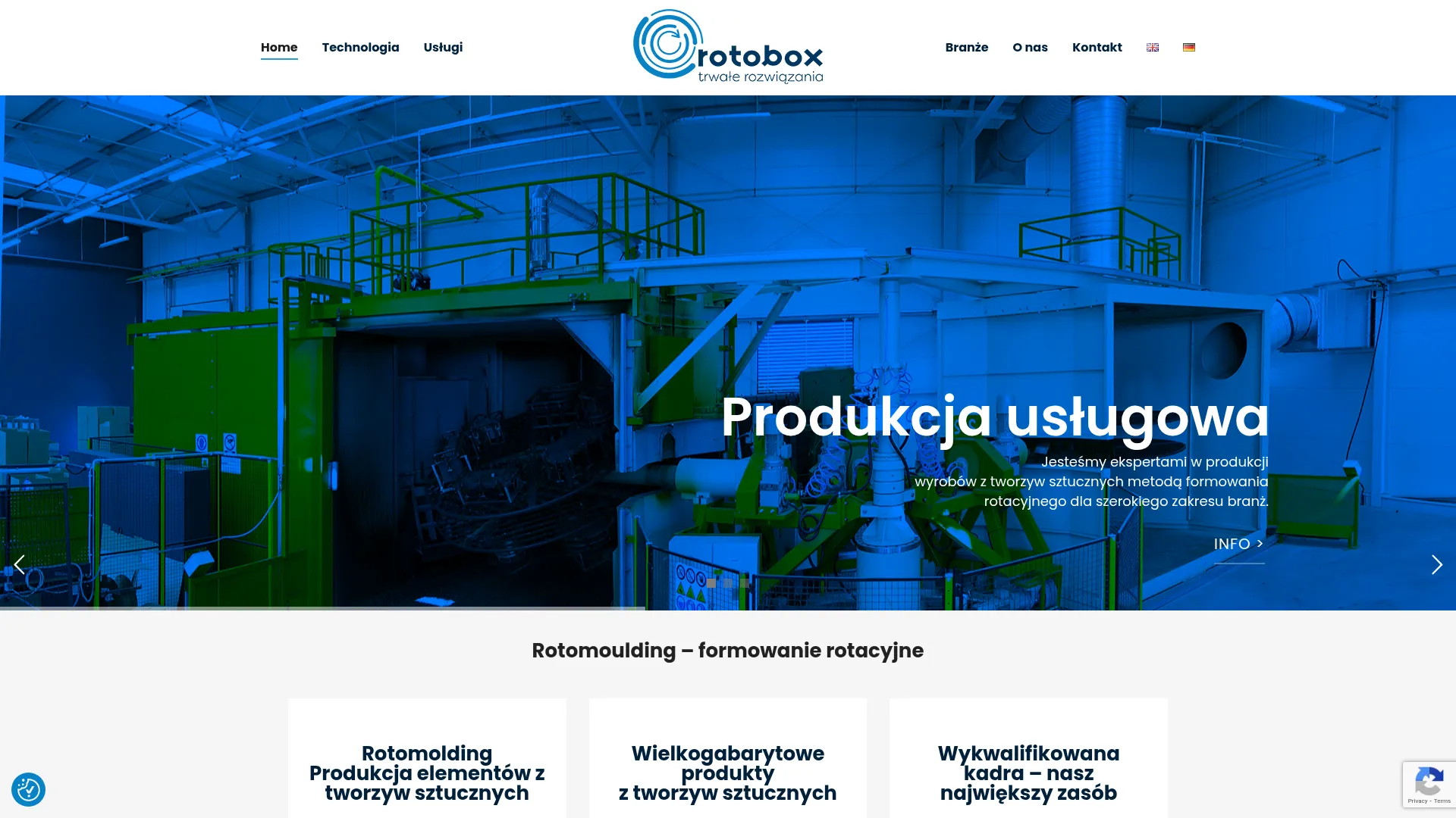 Zrzut ekranu strony Rotobox sp. z o.o.