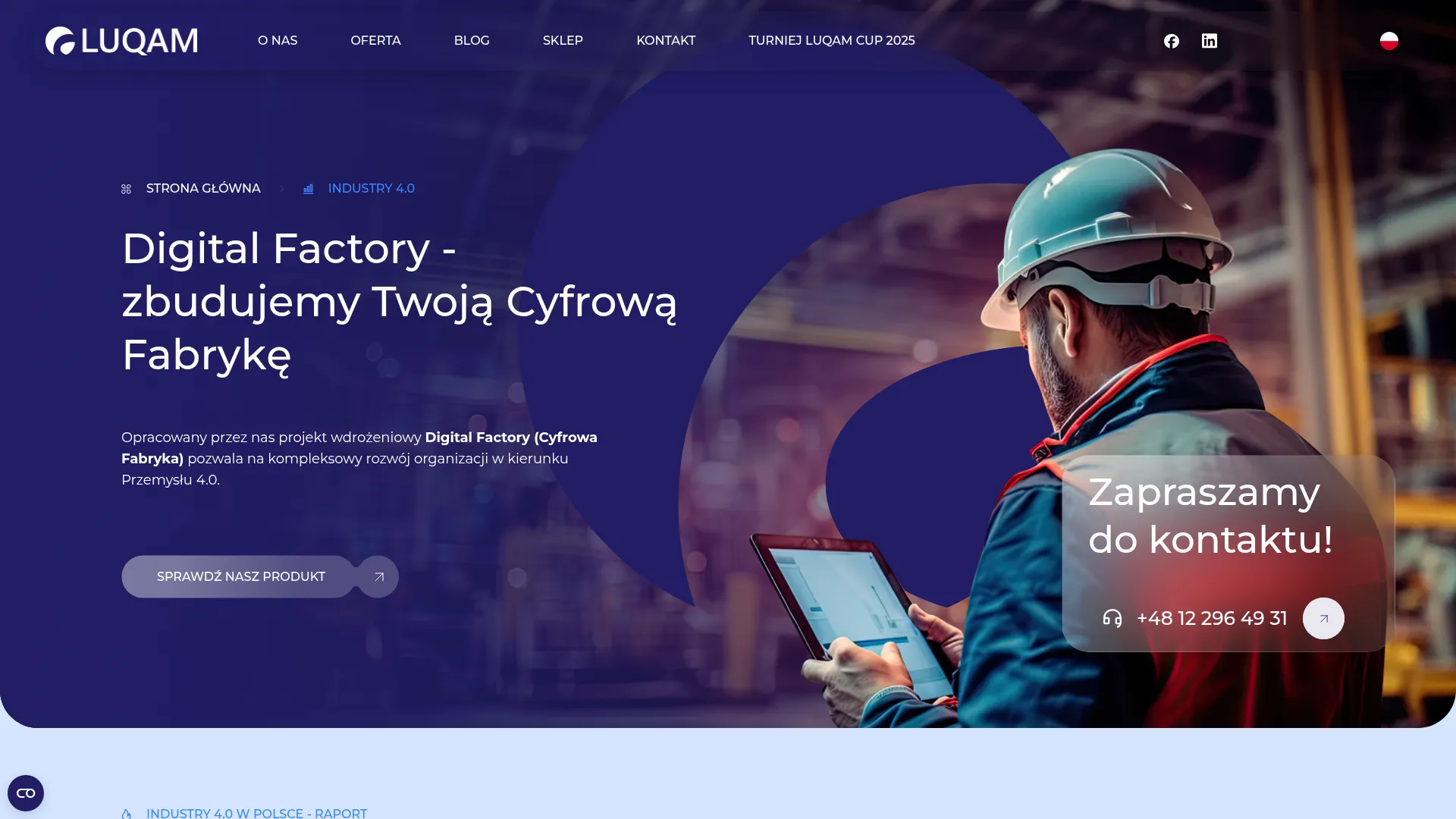 Zrzut ekranu strony LUQAM