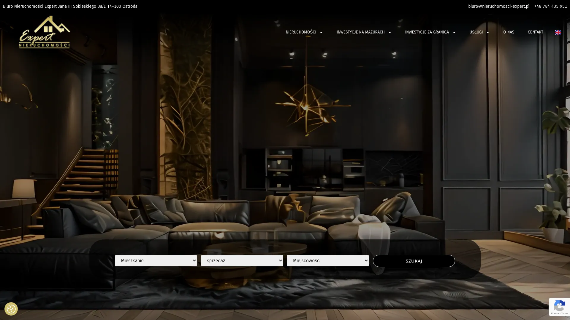 Zrzut ekranu strony Biuro Nieruchomości Expert