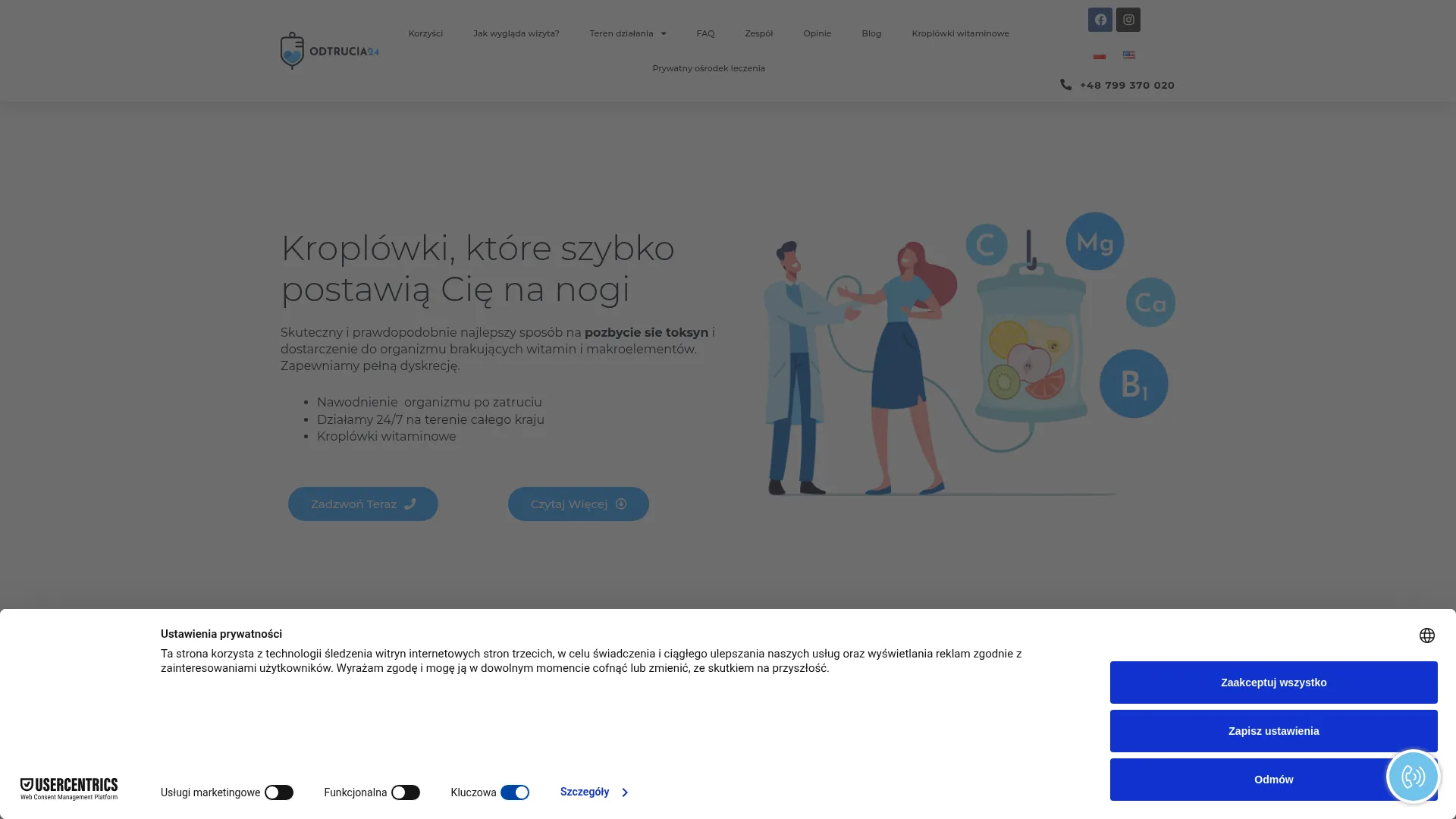 Zrzut ekranu strony RE-VITAL