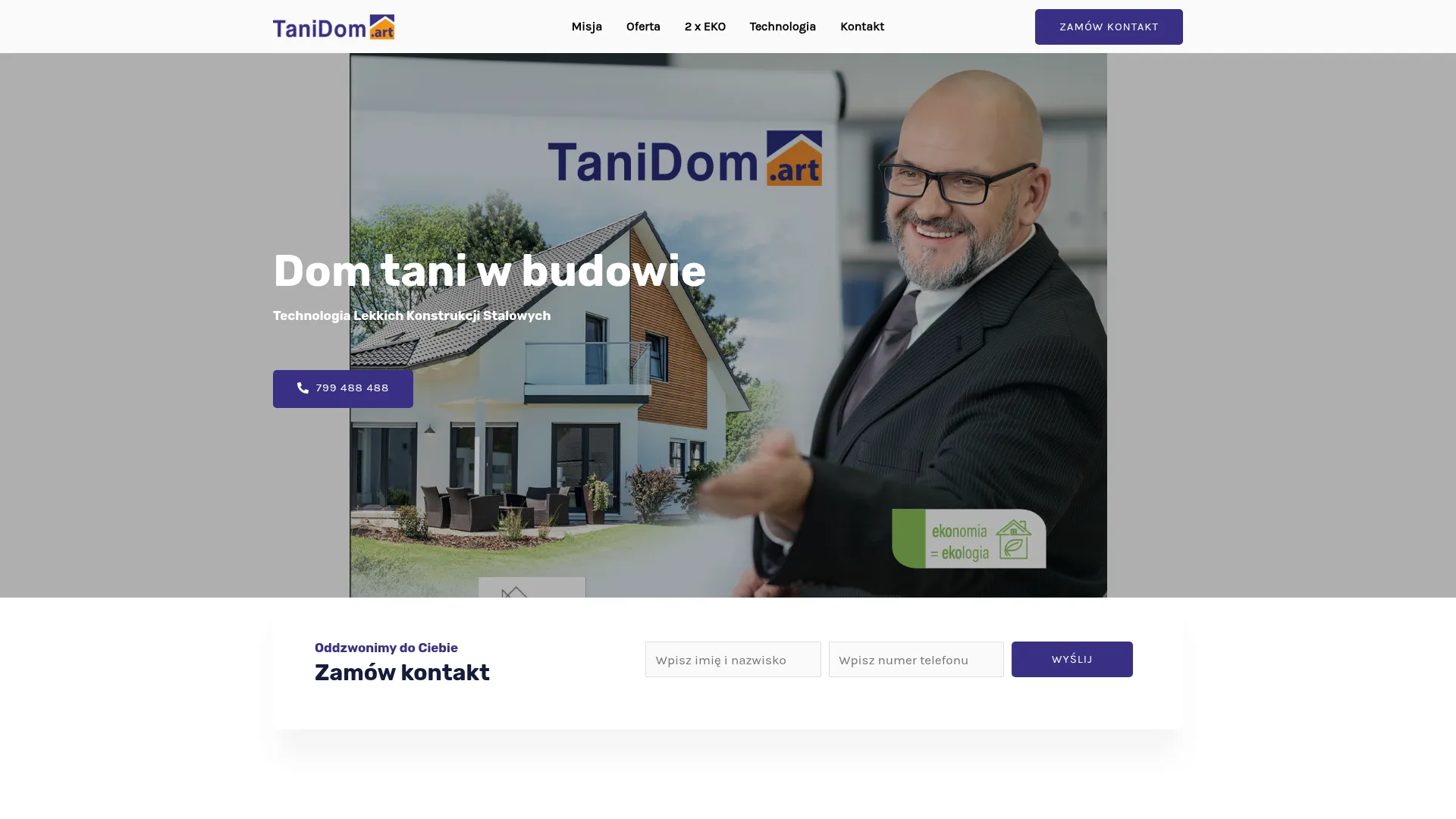 Zrzut ekranu strony TaniDom