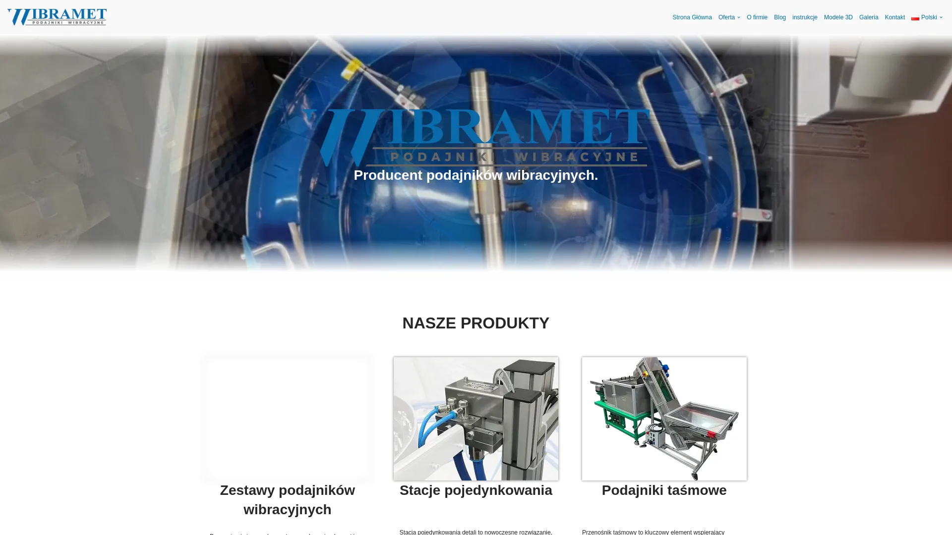 Zrzut ekranu strony Wibramet Piotr Sokołowski