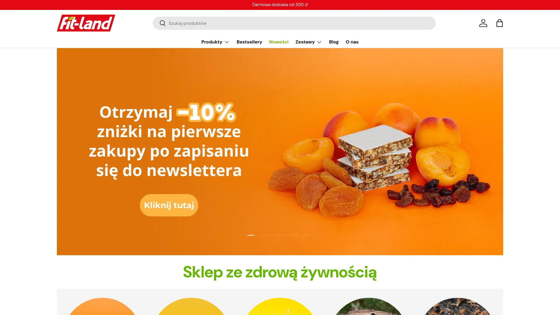 Zrzut ekranu strony FIT-LAND sp. z o.o.