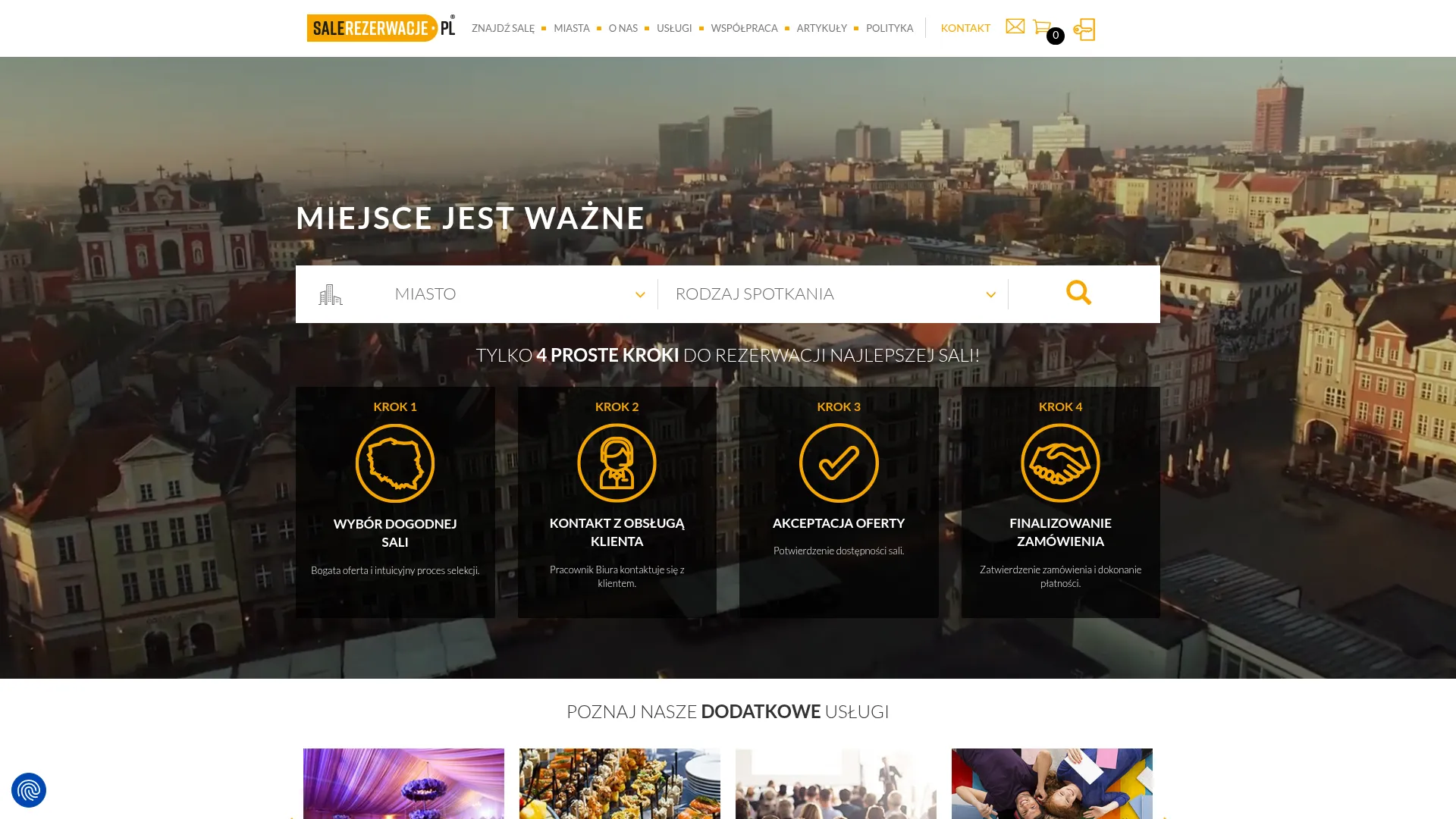 Zrzut ekranu strony Salerezerwacje