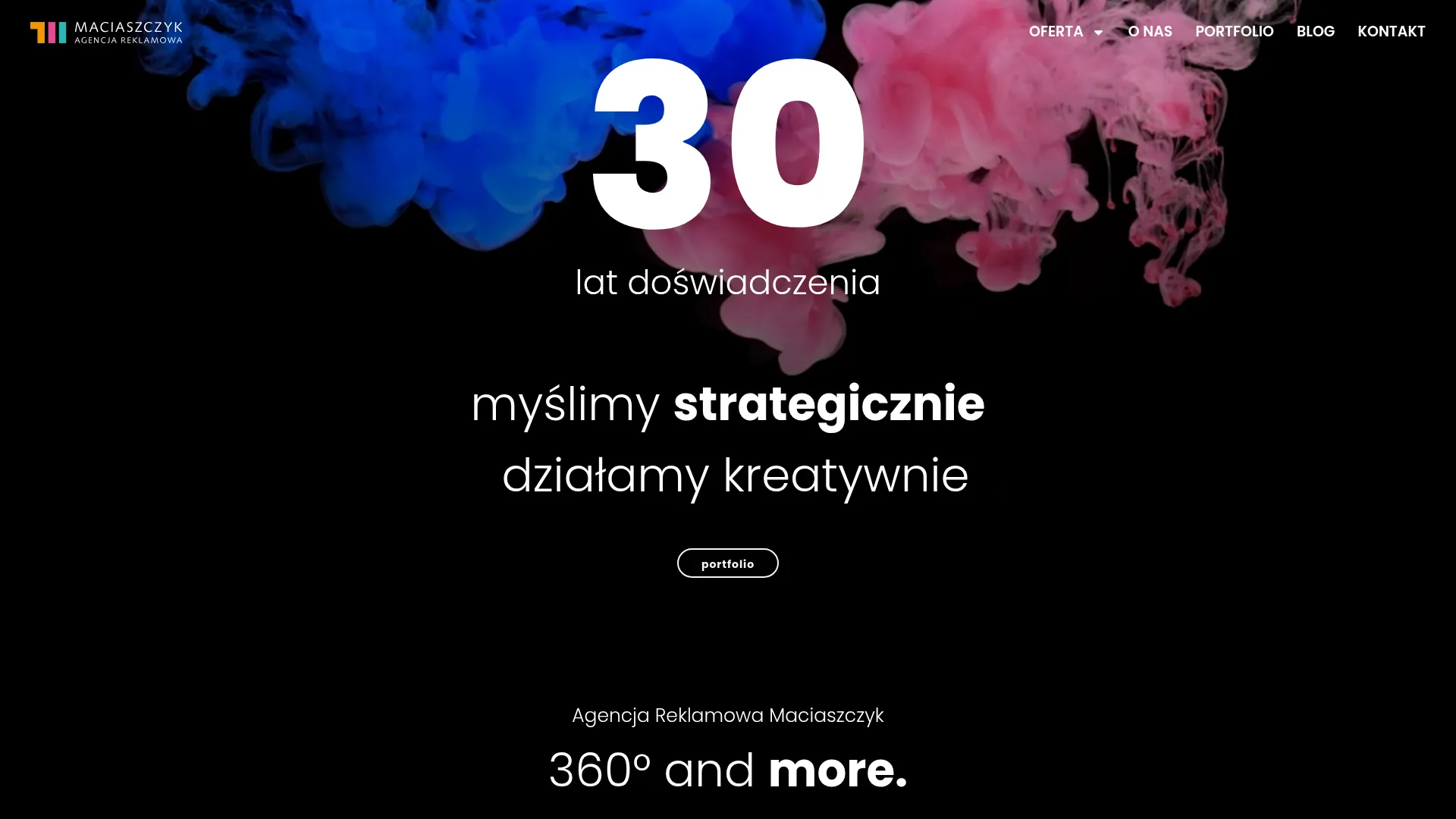 Zrzut ekranu strony Agencja Reklamowa Maciaszczyk