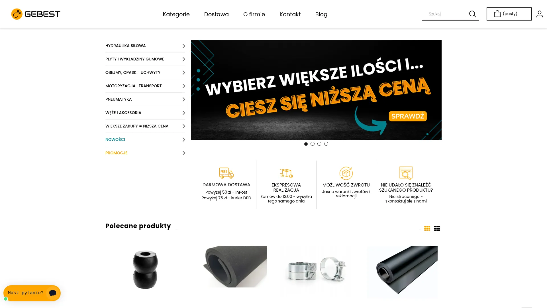 Zrzut ekranu strony GEBEST Grzegorz Olejniczak