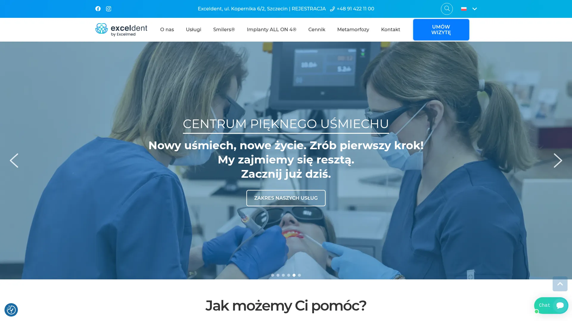 Zrzut ekranu strony Excelmed Spółka Cywilna Monika Rączkowiak Bartosz Rączkowiak